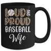 Leopard Loud Proud American Baseball Wife Family Mug | teecentury