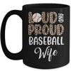 Leopard Loud Proud American Baseball Wife Family Mug | teecentury