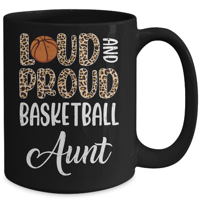 Leopard Loud Proud American Basketball Aunt Family Mug | teecentury