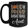 Leopard Loud Proud American Basketball Aunt Family Mug | teecentury