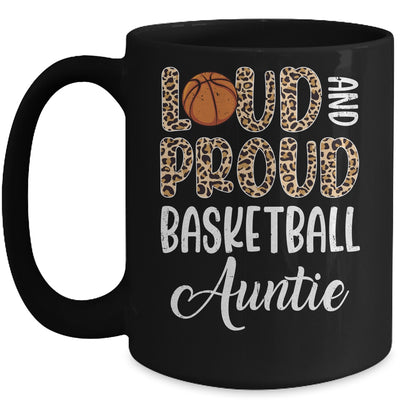 Leopard Loud Proud American Basketball Auntie Family Mug | teecentury