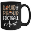 Leopard Loud Proud American Football Aunt Family Mug | teecentury