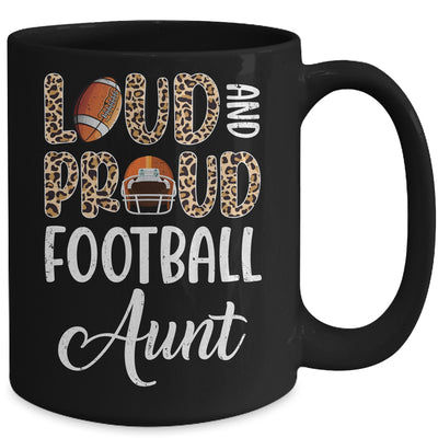 Leopard Loud Proud American Football Aunt Family Mug | teecentury