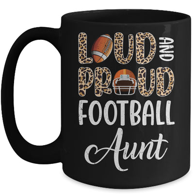 Leopard Loud Proud American Football Aunt Family Mug | teecentury