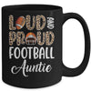 Leopard Loud Proud American Football Auntie Family Mug | teecentury