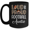 Leopard Loud Proud American Football Auntie Family Mug | teecentury