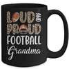 Leopard Loud Proud American Football Grandma Family Mug | teecentury