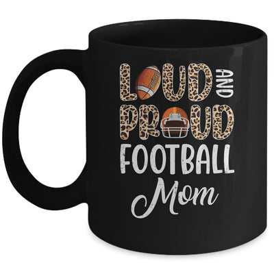 Leopard Loud Proud American Football Mom Family Mug | teecentury