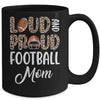 Leopard Loud Proud American Football Mom Family Mug | teecentury