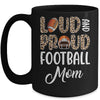 Leopard Loud Proud American Football Mom Family Mug | teecentury