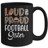 Leopard Loud Proud American Football Sister Family Mug | teecentury