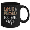 Leopard Loud Proud American Football Wife Family Mug | teecentury