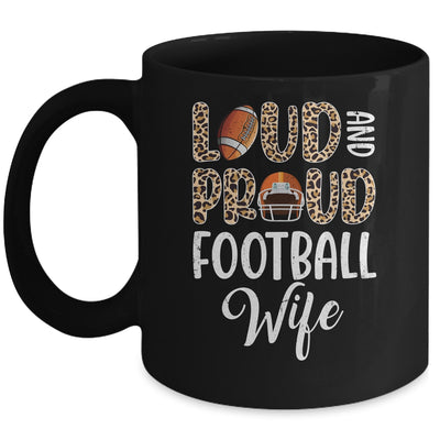 Leopard Loud Proud American Football Wife Family Mug | teecentury