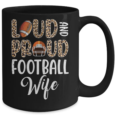 Leopard Loud Proud American Football Wife Family Mug | teecentury