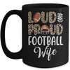 Leopard Loud Proud American Football Wife Family Mug | teecentury