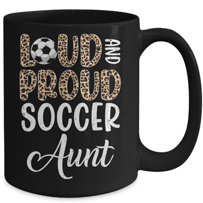 Leopard Loud Proud American Soccer Aunt Family Mug | teecentury