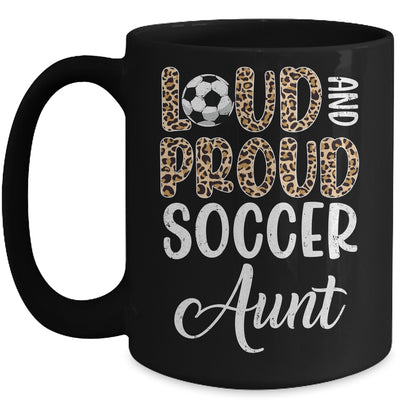 Leopard Loud Proud American Soccer Aunt Family Mug | teecentury