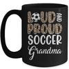 Leopard Loud Proud American Soccer Grandma Family Mug | teecentury