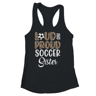 Leopard Loud Proud American Soccer Sister Family Shirt & Tank Top | teecentury