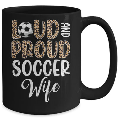 Leopard Loud Proud American Soccer Wife Family Mug | teecentury