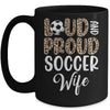 Leopard Loud Proud American Soccer Wife Family Mug | teecentury