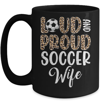 Leopard Loud Proud American Soccer Wife Family Mug | teecentury