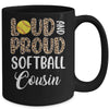 Leopard Loud Proud American Softball Cousin Family Mug | teecentury