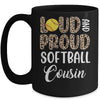 Leopard Loud Proud American Softball Cousin Family Mug | teecentury