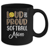 Leopard Loud Proud American Softball Mom Family Mug | teecentury