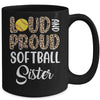 Leopard Loud Proud American Softball Sister Family Mug | teecentury