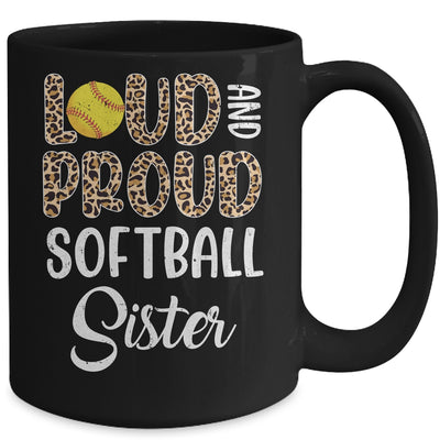 Leopard Loud Proud American Softball Sister Family Mug | teecentury