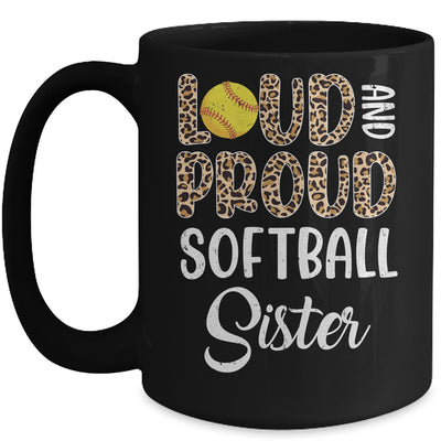 Leopard Loud Proud American Softball Sister Family Mug | teecentury