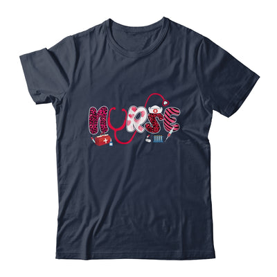 Leopard Love Stethoscope Nurse Life Valentines Day Gift T-Shirt & Tank Top | Teecentury.com