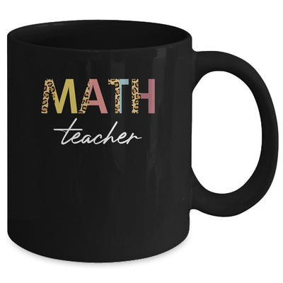 Leopard Math Teacher Cute Back to School Mug Coffee Mug | Teecentury.com