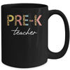 Leopard Preschool Teacher Pre-K Back to School Mug Coffee Mug | Teecentury.com