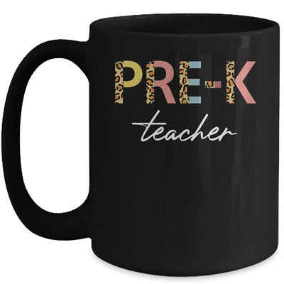 Leopard Preschool Teacher Pre-K Back to School Mug Coffee Mug | Teecentury.com