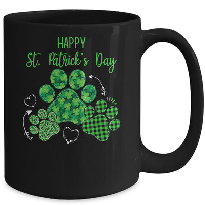 Leopard Print Three Dog Paws Happy Saint Patricks Day Mug Coffee Mug | Teecentury.com