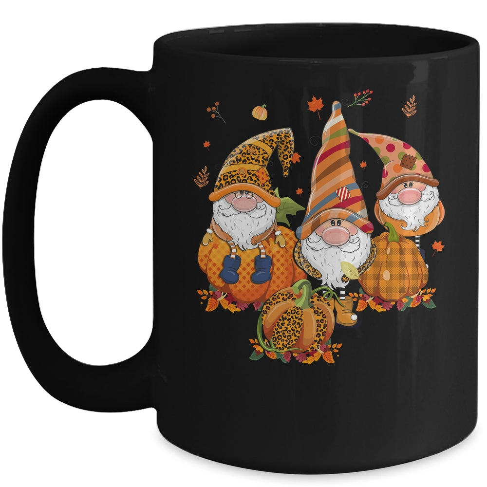 Leopard Pumpkin Print Plaid Gnomes Fall Autumn Thanksgiving Mug Coffee Mug | Teecentury.com