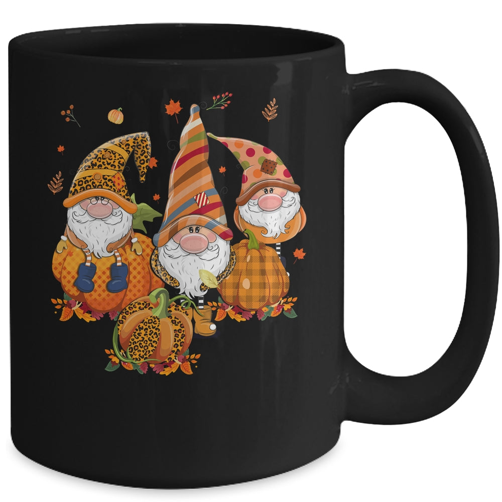 Leopard Pumpkin Print Plaid Gnomes Fall Autumn Thanksgiving Mug Coffee Mug | Teecentury.com