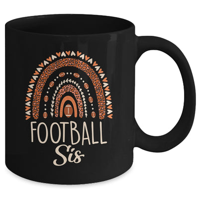 Leopard Rainbow American Football Sis Family Matching Sister Mug | teecentury