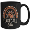 Leopard Rainbow American Football Sis Family Matching Sister Mug | teecentury