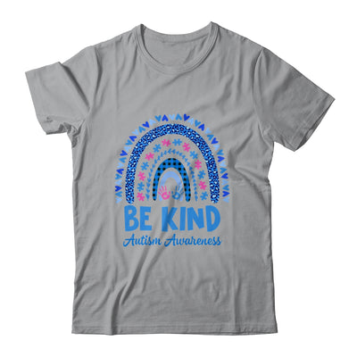 Leopard Rainbow Be Kind Autism Awareness Month Hand Shirt & Hoodie | teecentury