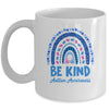 Leopard Rainbow Be Kind Autism Awareness Month Hand Mug | teecentury