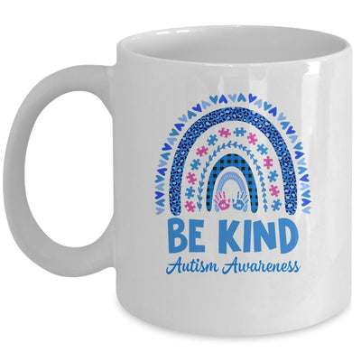Leopard Rainbow Be Kind Autism Awareness Month Hand Mug | teecentury