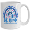 Leopard Rainbow Be Kind Autism Awareness Month Hand Mug | teecentury