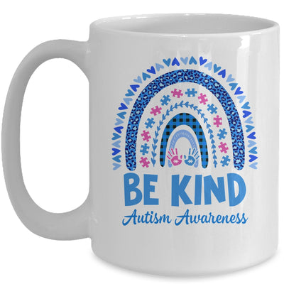 Leopard Rainbow Be Kind Autism Awareness Month Hand Mug | teecentury