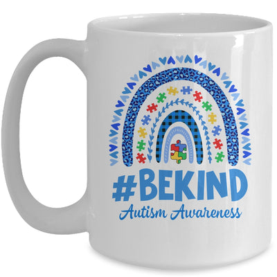 Leopard Rainbow Be Kind Autism Awareness Month Puzzle Mug | teecentury