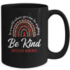 Leopard Rainbow Be Kind Red Ribbon Dyslexia Awareness Mug | teecentury