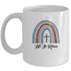 Leopard Rainbow Christian Jesus Happy Easter Day Mug Coffee Mug | Teecentury.com