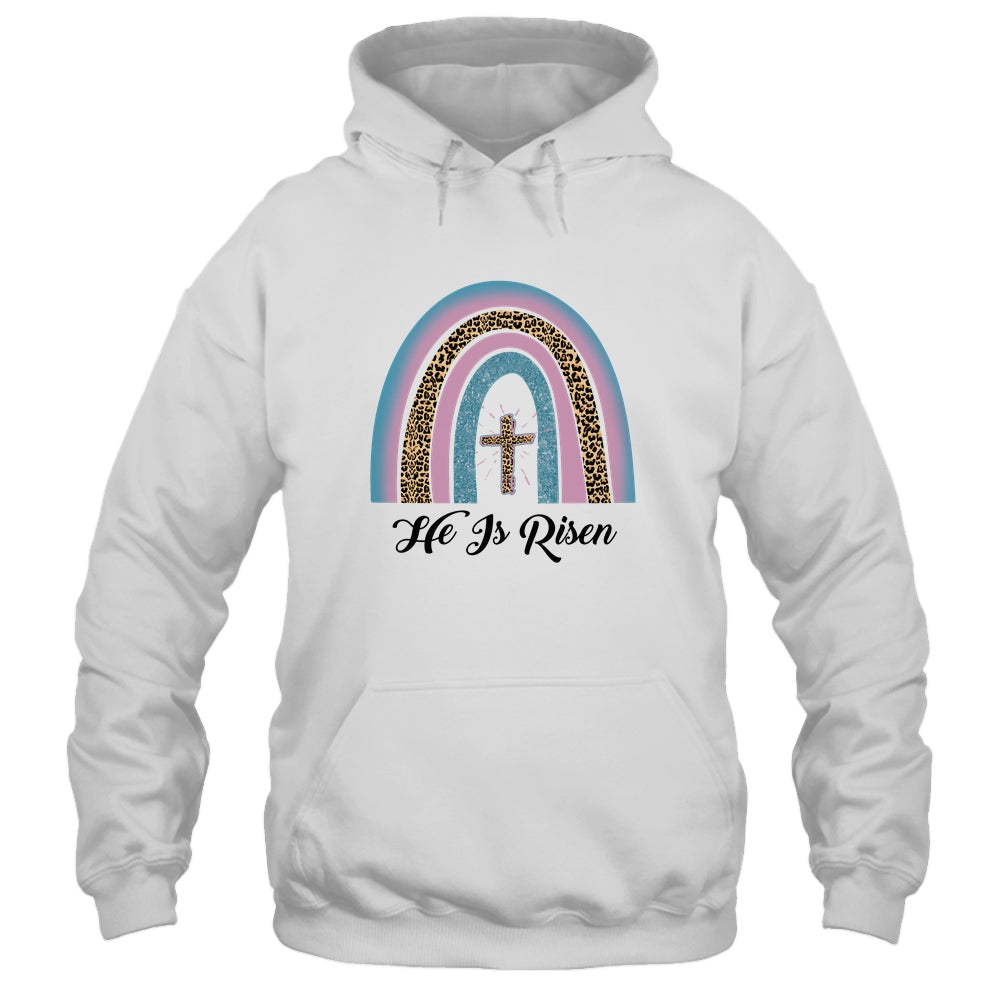 Leopard Rainbow Christian Jesus Happy Easter Day T-Shirt & Hoodie | Teecentury.com